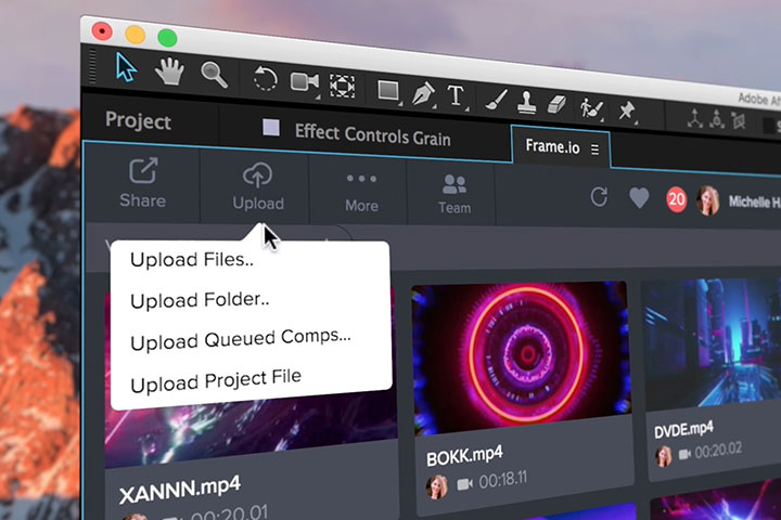 Frame.io Now Seamlessly Integrates in Ae