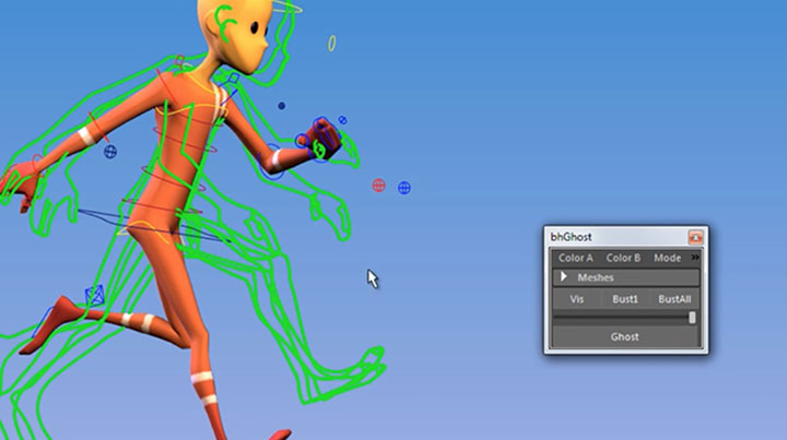 Getting Started With bhGhost Onion Skinning for Maya