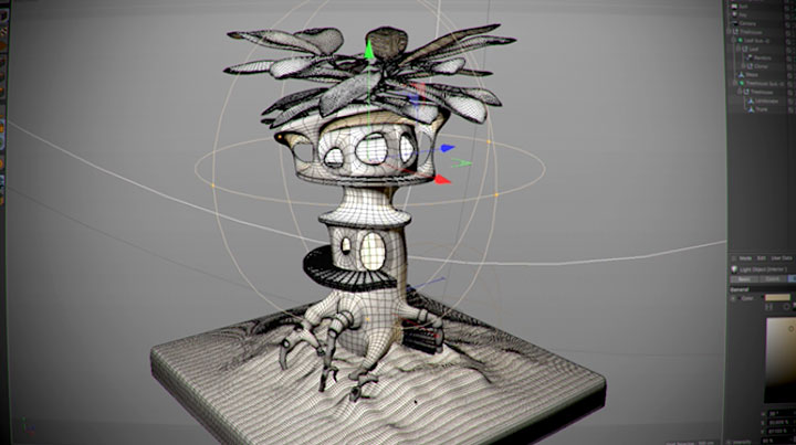 Modeling a Stylized Treehouse in Cinema 4D
