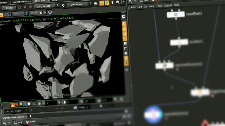 Creating an Edge Displacement Effect With Arnold and Houdini