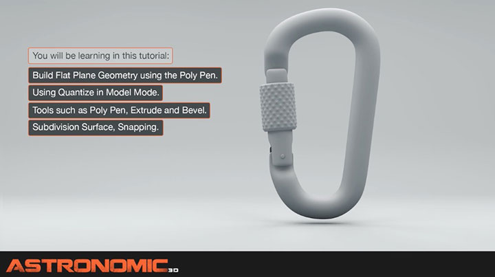 C4D Modeling Creating a Carabiner Clip