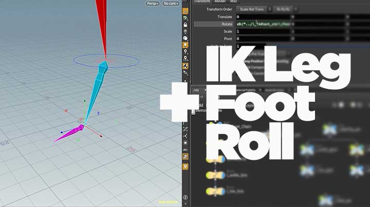 Setting Up an IK Leg With a Foot Roll in Houdini