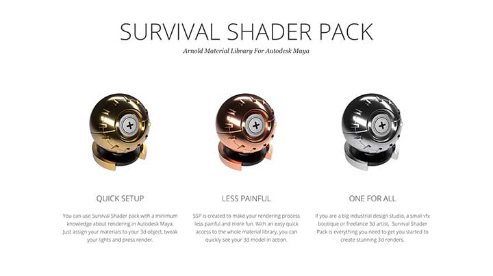 Survival Shader Pack Offers a Jumpstart for Arnold Materials