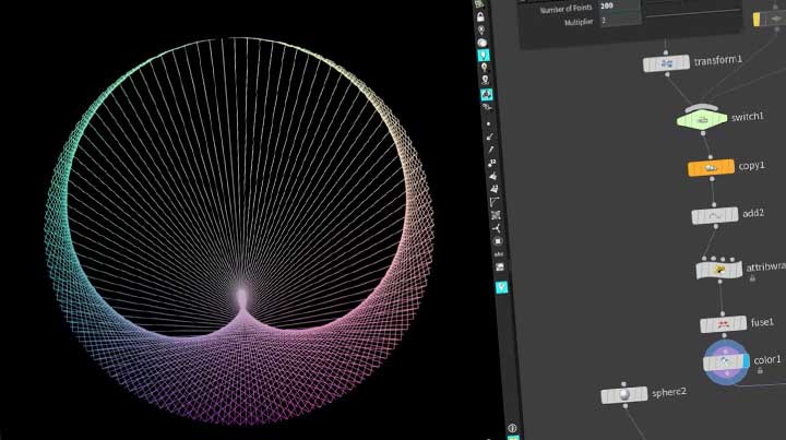 Create Dazzling Patterns in Houdini With Modular Multiplication