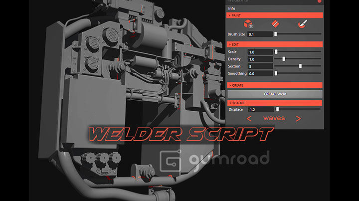 Welder for Maya Lets You Add Welding Seams Easily