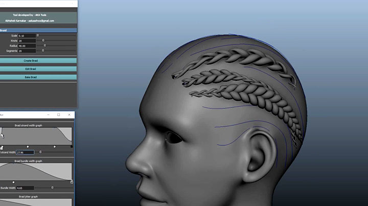 Braid Maker is a Flexible Braids Styling Tool for Maya