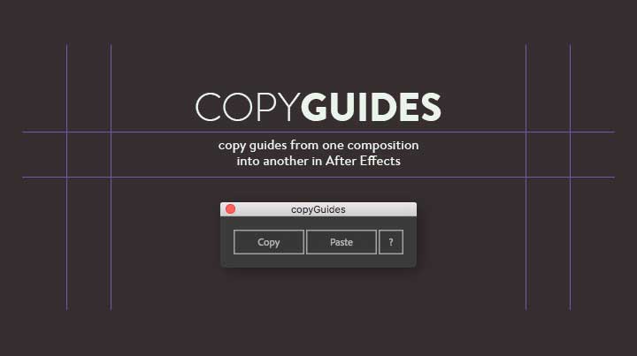 Copy and Paste Guides to After Effects Projects With CopyGuides