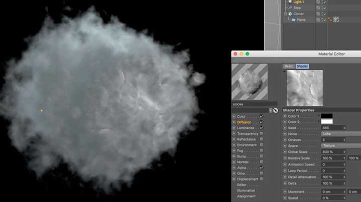 Crafting Plugin-Free Smoke and Clouds in C4D - Lesterbanks