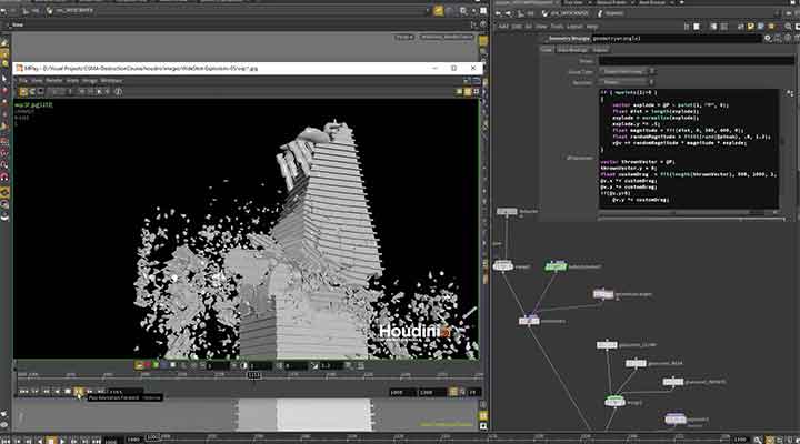 Master Film Quality Destruction Effects in Houdini