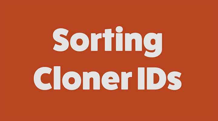 Sort Clone IDs With the Voronoi Fracture Generator