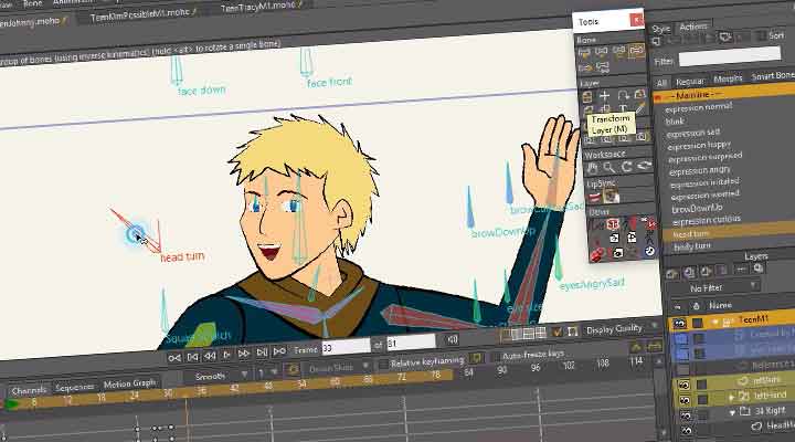 How to Create an Easy and Smooth Head Turn With Moho