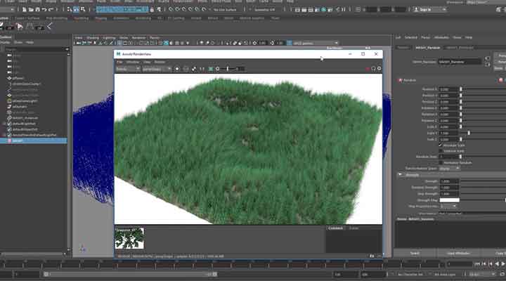 How to Create a Grass Field With MASH and Arnold