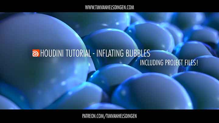 How to Inflate Bubbles on a Surface With Houdini