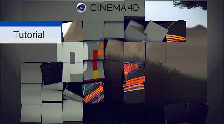 How to Stick Images to a Wall of Cubes in C4D
