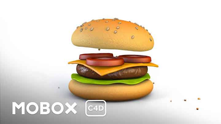 Dynamically Stacking a Hamburger in Cinema 4D