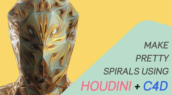 How to Create Animated Spiral Patterns in Houdini for Render in C4D
