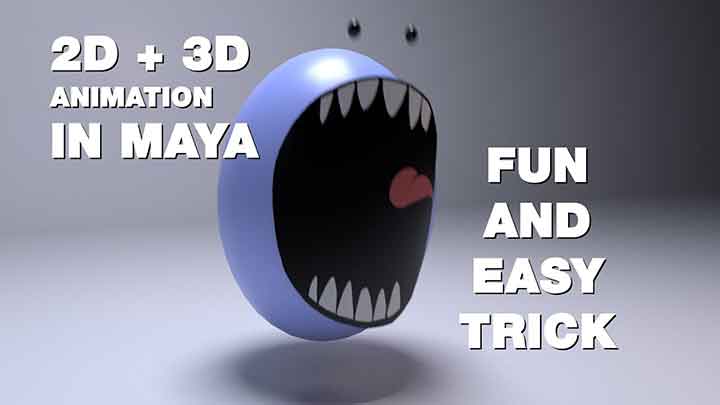How to add 2D Bits to 3D Characters in Maya