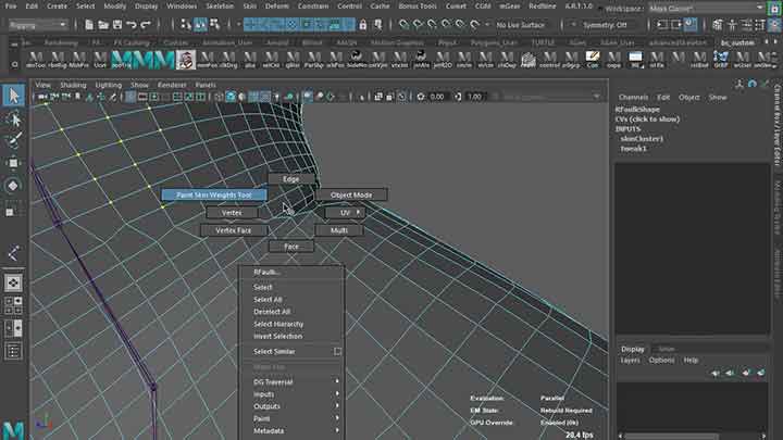 How to Use Pick Walking for Weight Adjustments in Maya