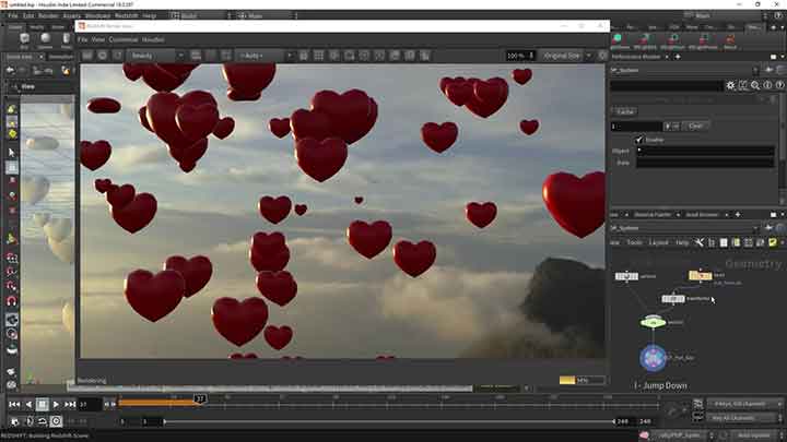 How to Instance Objects on Particles With Redshift in Houdini