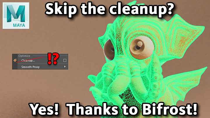 How to Use Bifrost to Clean Meshes Before Remeshing