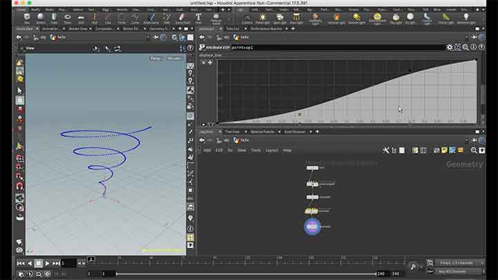 How to Create a Customizable Helix in Houdini