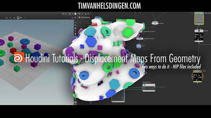 2 Ways to Make Displacement Maps from Geometry in Houdini