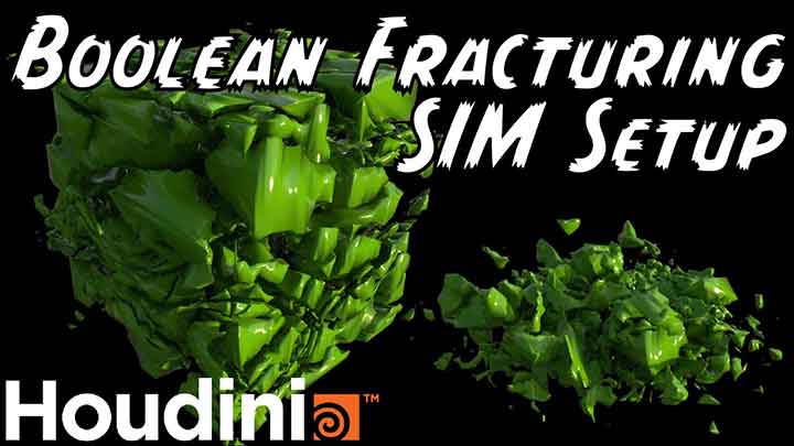 Boolean Slicing and Fracturing Sims in Houdini