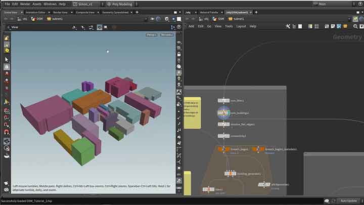 How to Create a City Block With OSM in Houdini