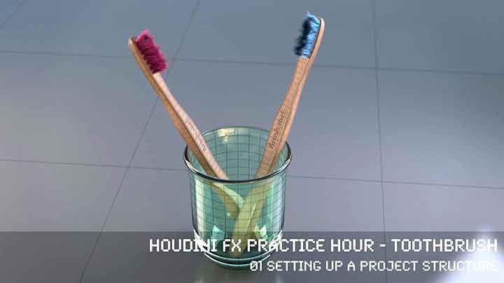 Creating a Toothbrush and Glass With NURBS in Houdini