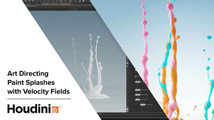 How to Art Direct Paint Splashes in Houdini With Velocity Fields