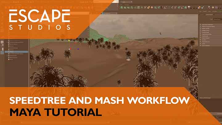 A Maya MASH and Speedtree Scattering Workflow