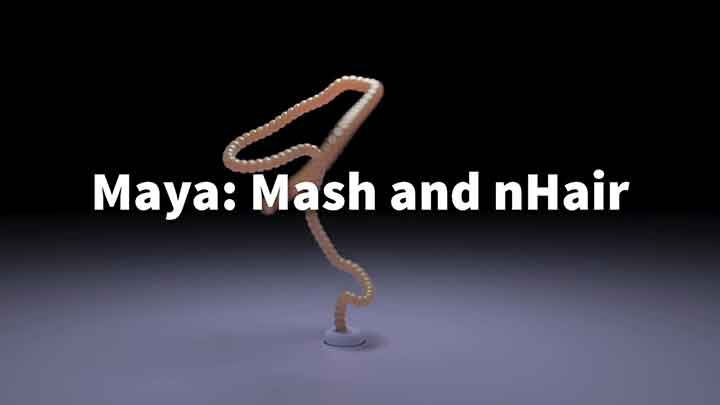 Mixing Maya's MASH and nHair for Animation