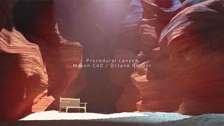 How to Create a Procedural Rocky Canyon in C4D