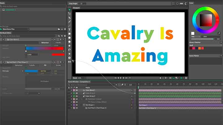How to Cycle Through Colors With Cavalry