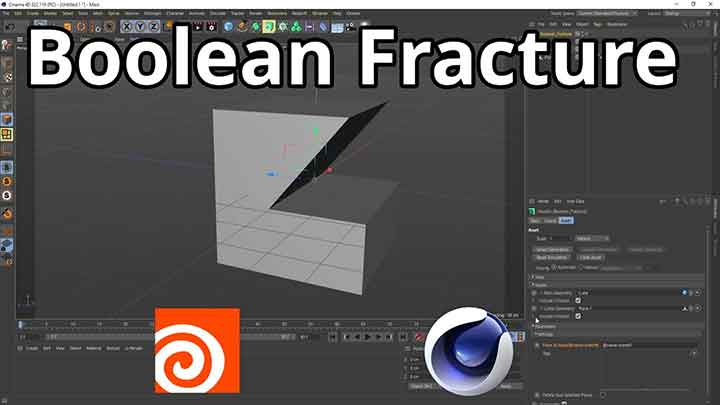 Creating Nice Boolean Fractures in C4D With the Help of Houdini