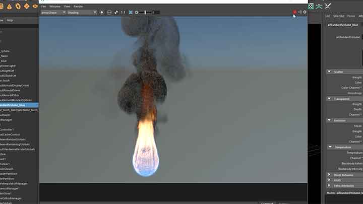 How to Get a Blue Flame With Maya Bifrost