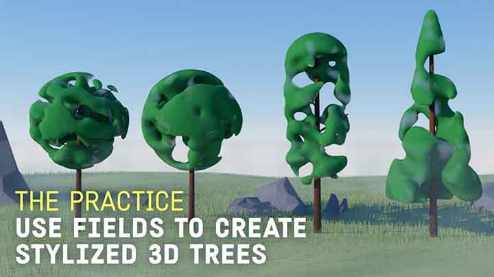 Create Stylized Trees in C4D With Volume and Fields