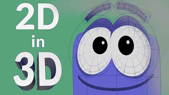 Flat Characters in Maya, How to Rig Eyes