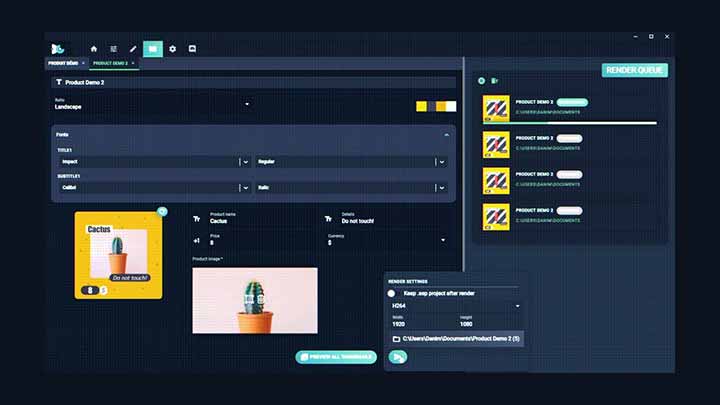 Create and Render Templates Without After Effects