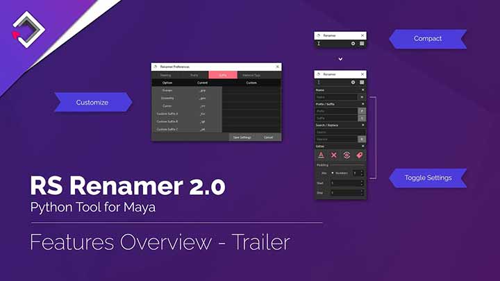 Renamer for Maya Gets Even Better With a New Minimalist Mode