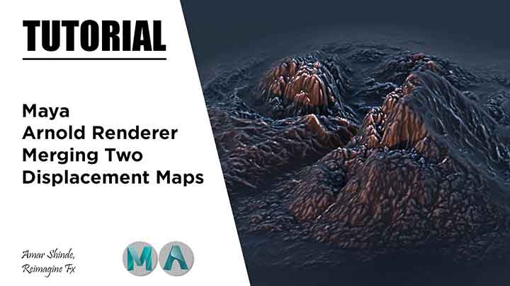 How to Combine Displacements With Math Nodes in Maya