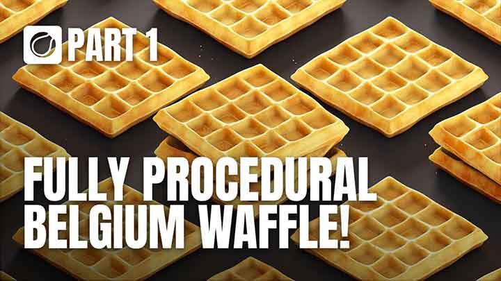 How to Procedurally Model Waffles in Cinema 4D