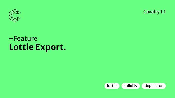 How to Export to Lottie from Cavalry