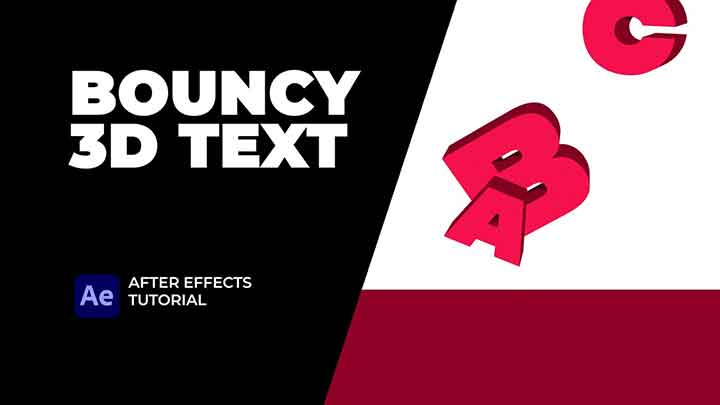 How to Make 3D Type Bounce in Afer Effects