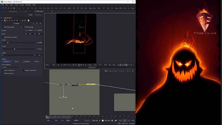 How to Create a Fire Effect in Fusion using Fabric