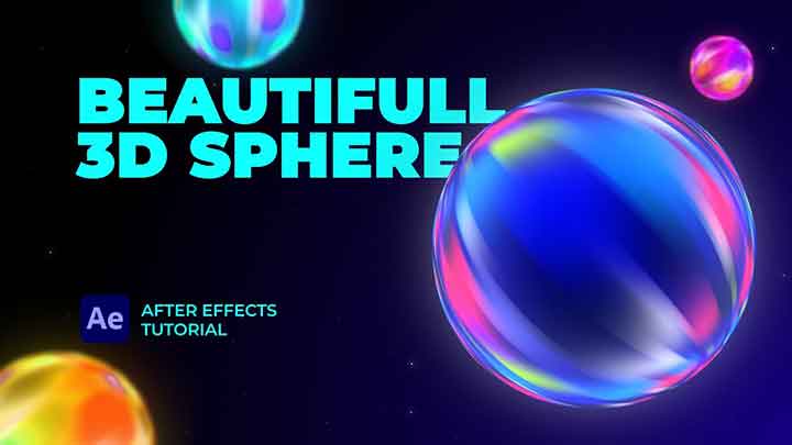 How to Make a Colorful Gradient 3D Sphere in After Effects