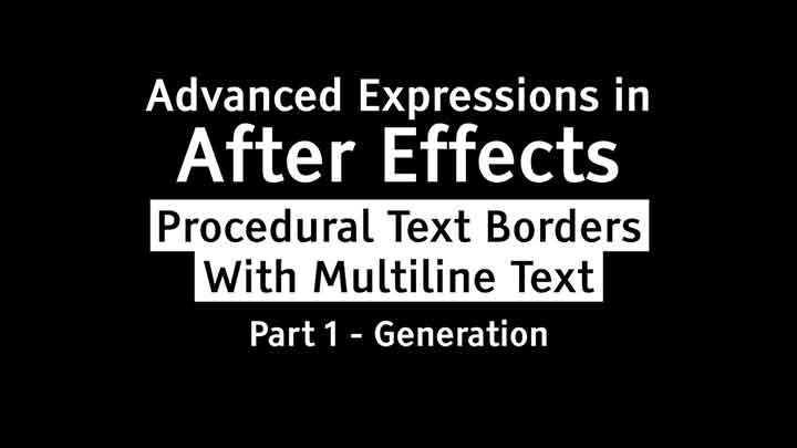 How to Make Multi-Line Text Borders in After Effects