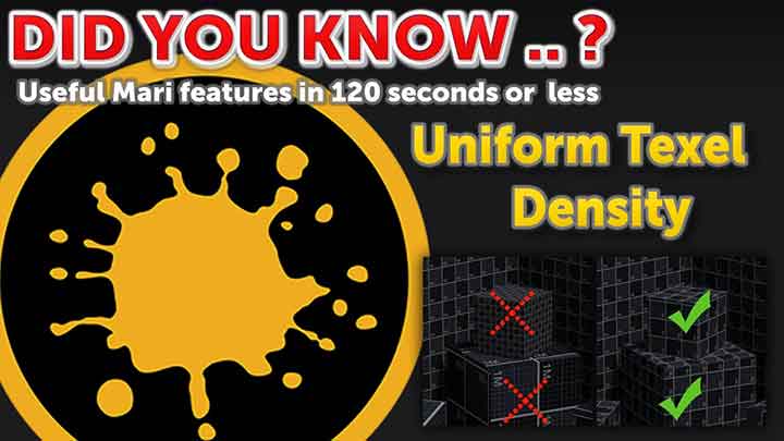 How to Get Perfect Texel Density in Mari Without Good UVs