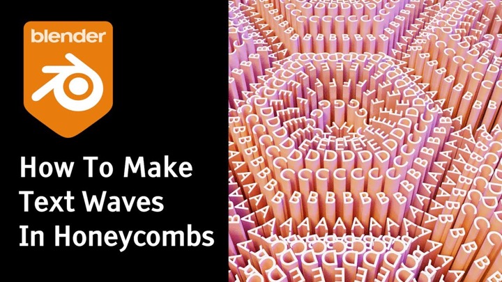 How To Make Text Waves In Honeycombs With Geometry Nodes