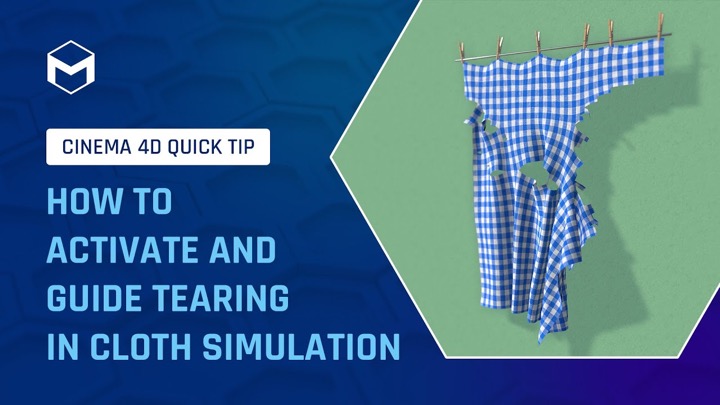 How to Activate and Guide Tearing in Cloth Sims With C4D